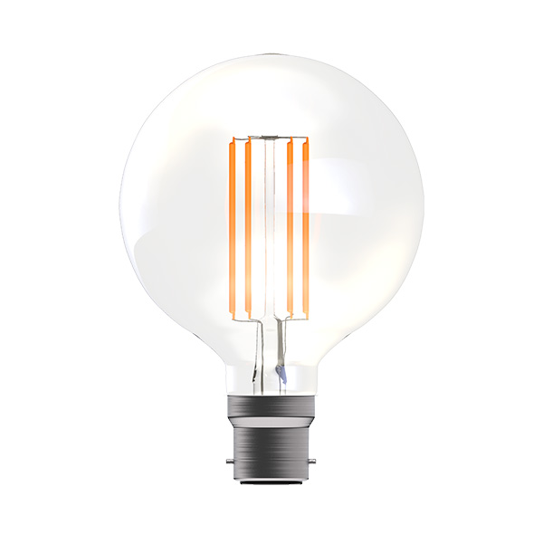 LED 3.3W Dimmable Clear Filament Globe - 95mm - BC - 2700K